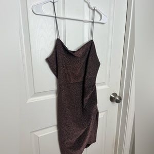 Glitter homecoming dress.